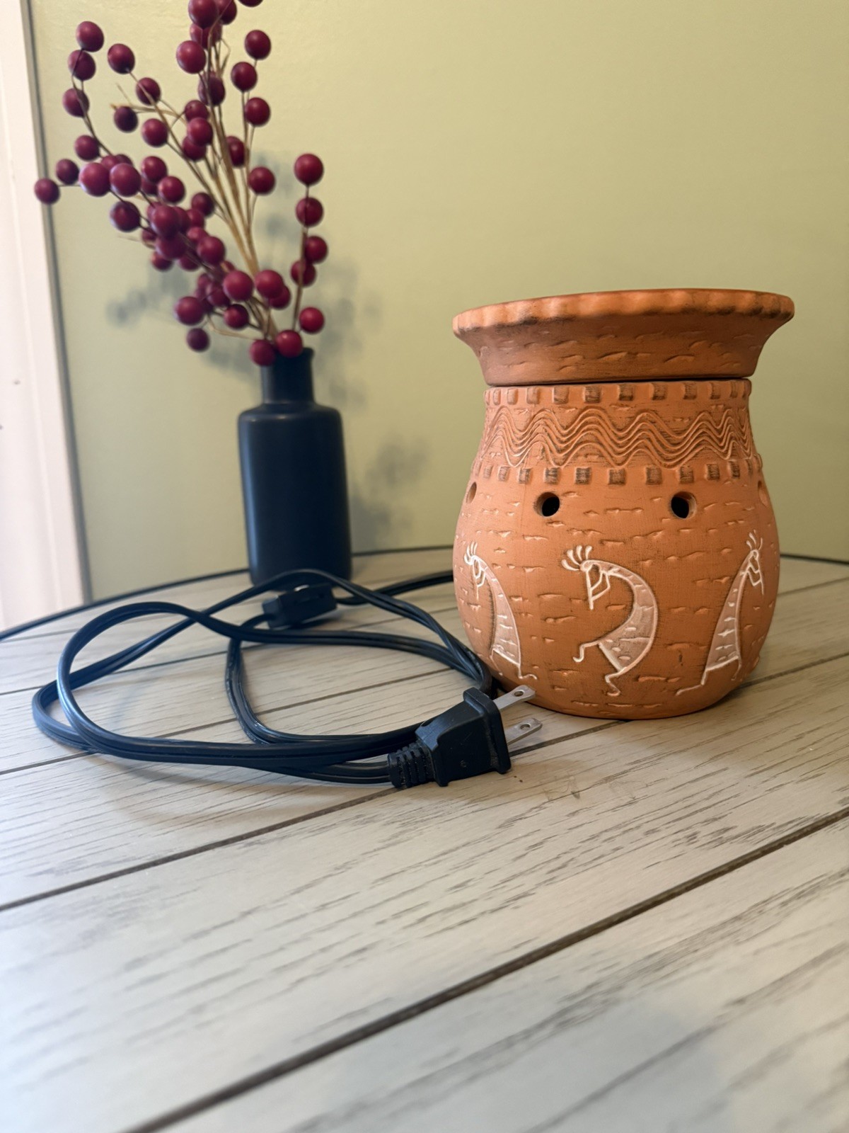 Kokopelli Full Size Terracotta Scentsy Wax Warmer Southwestern Discontinued