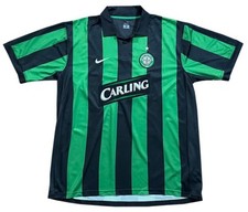 Vintage Nike The Celtic Football Club Carling Jersey Black Green (Size XL)