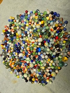MEGA VINTAGE MARBLES FIND 15 LBS UNSORTED GARAGE SALE