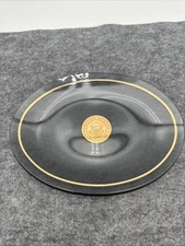 United States Senate Smoked Glass Plate with Gold Edging and Emblem