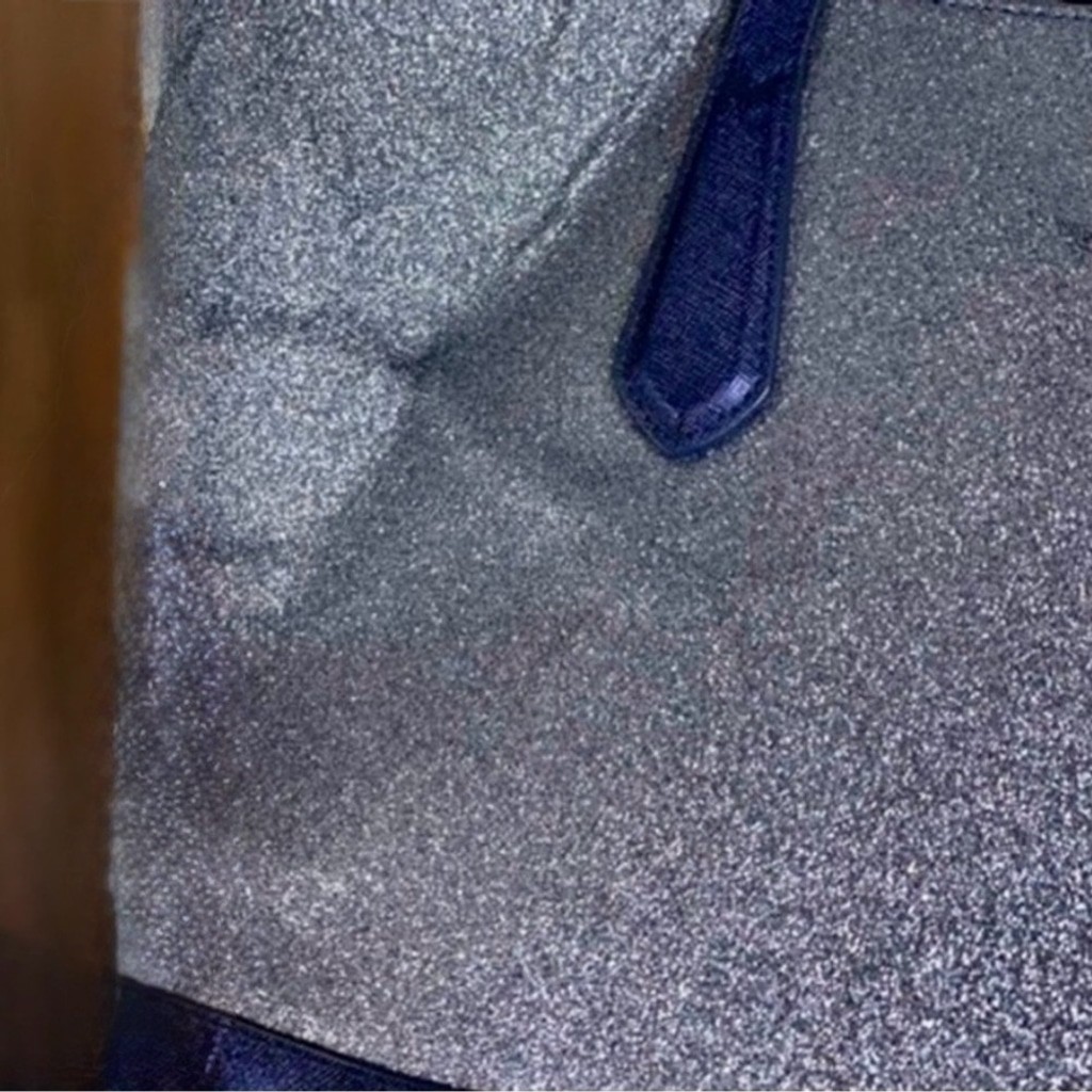 Kate Spade Lola Joely Glitter Tote Bag Large in Dusk Navy in GUC thumbnail 10