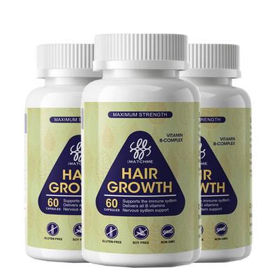 3x Hair Growth Supplements All B Vitamins+Biotin Inositol CoQ10 Nervous Support