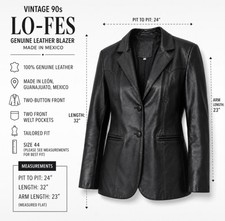 RARE Vintage 90s Lo-Fes Genuine Leather Blaze...