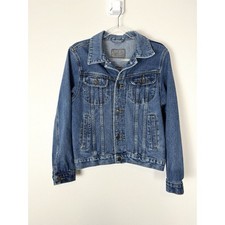 Lee Trucker Jacket Women s Small Grunge Blue Jean 90s Vintage