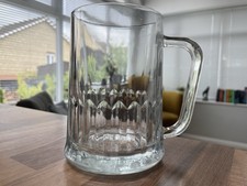 Dema Tudor Pint Glass Mug Beer Tankard England Traditional Pub Vintage VGC