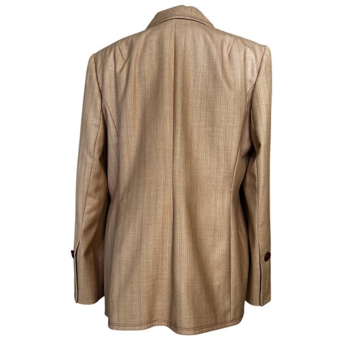 AMANDA SMITH Woman Tan w/ Maroon Pinstripe Suit Jacket Blazer sz 16W NWT $218 - Picture 2 of 10