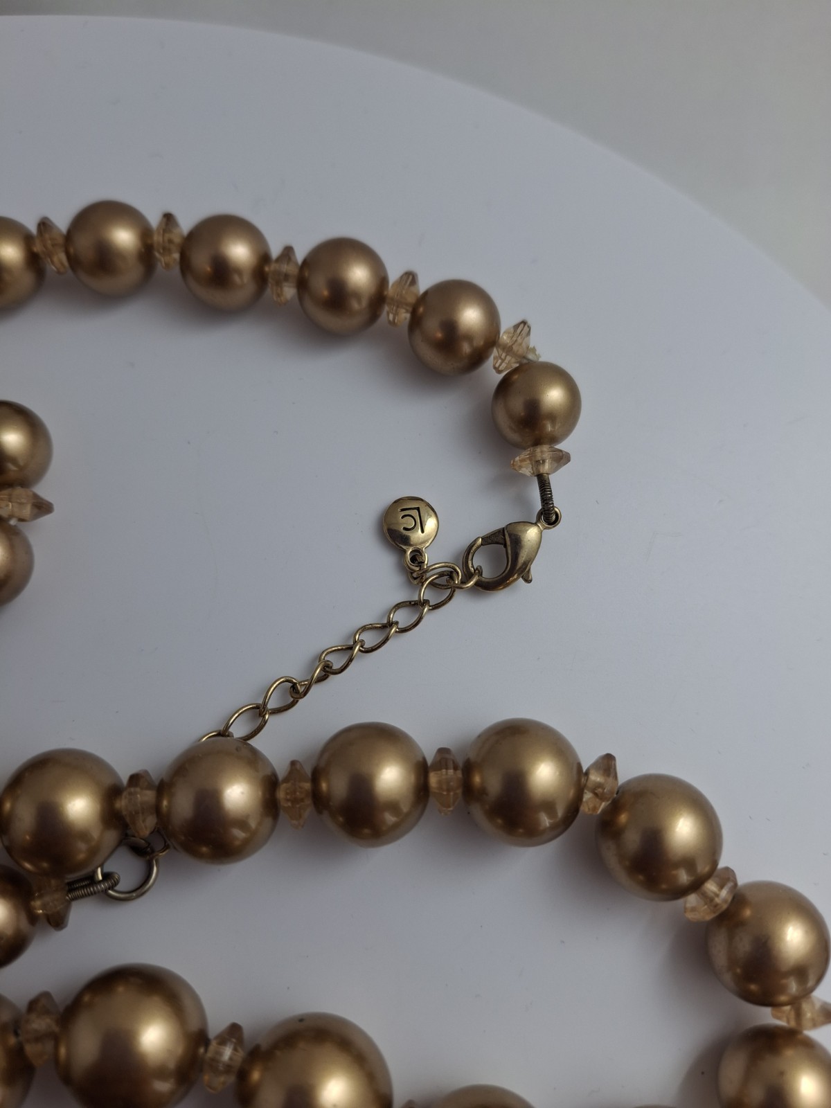 Large Graduated Gold Bead Stackable Gold Plated N… - image 4