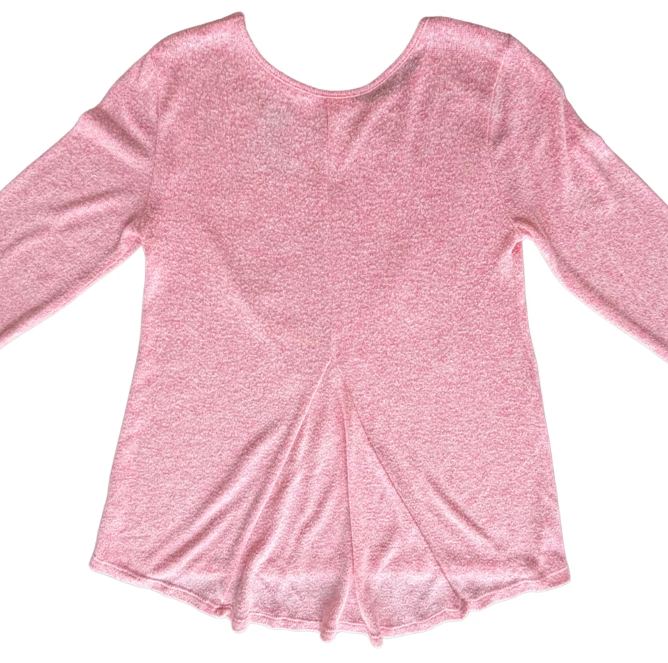 Top de manga larga unicornio rosa brillante XL para niñas súper suave ligero dobladillo alto bajo Foto 4 de 4