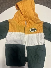 12 Month Green Bay Packers Rain Coat with Hood