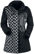Rock Rebel by EMP Damen schwarz-graue Jacke mit Nieten und Print