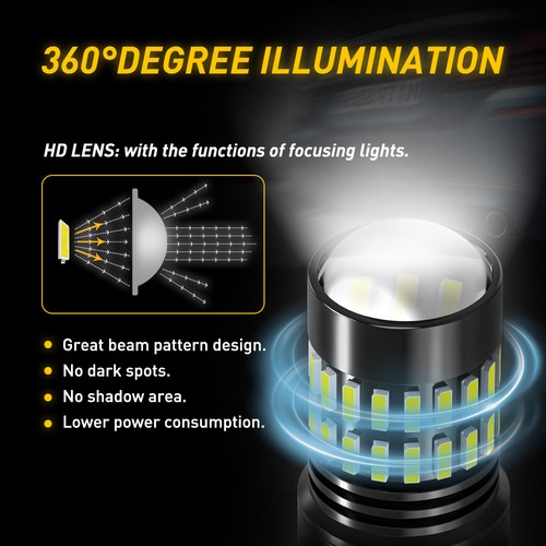 3157 3047 3156 Bombilla LED de retroceso trasero blanca para GMC 1500 2500 03-13 - Imagen 2 de 12