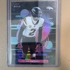 Topps 2025 Finest Uncommon Pat Surtain II Broncos #194 black 2/15 jersey match🔥