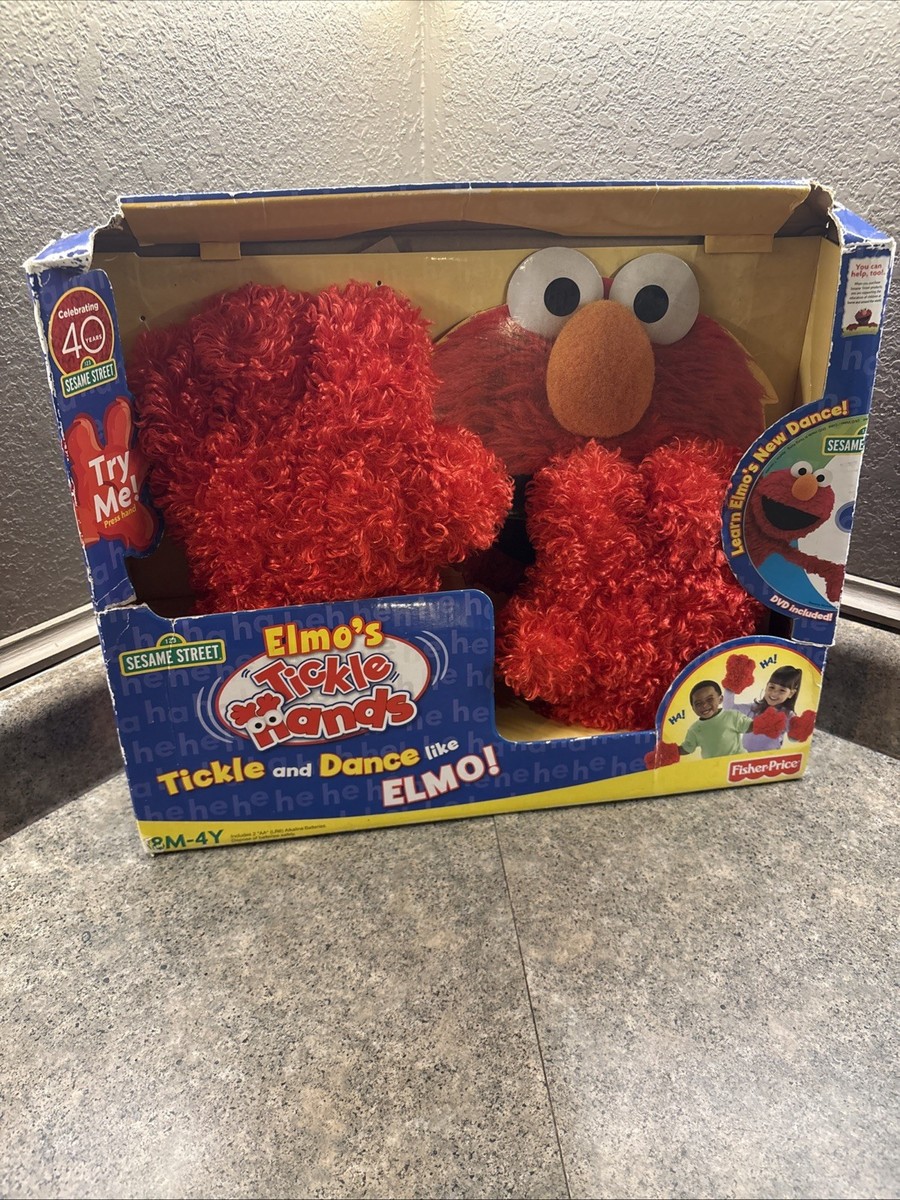 2008 Fisher Sesame Street Elmo's Tickle Me Hands Gloves for sale