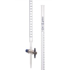EISCO Burette, 50mL - Class B - with PTFE Stopcock - Blue Graduations - Boros...