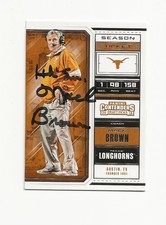 MACK    BROWN     TEXAS      AUTOGRAPHED    CARD