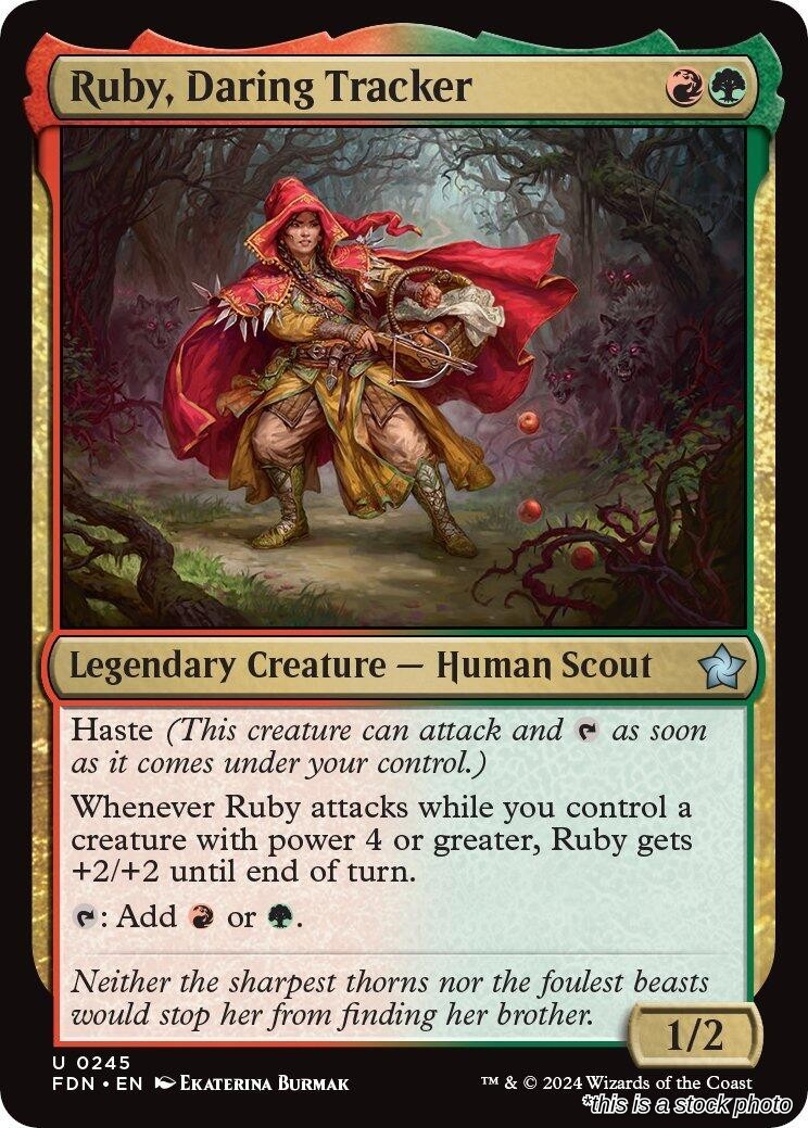 Ruby, Daring Tracker (FDN 245), Normal, Foundations, MTG