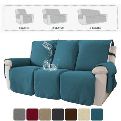 1/2/3 Seater Recliner Sofa Covers Living Room Relax Armchair Covers Protector