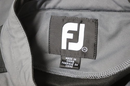 Men's FJ FootJoy Black & Grey Full Zip Golf Vest - Size XL - Picture 3 of 6