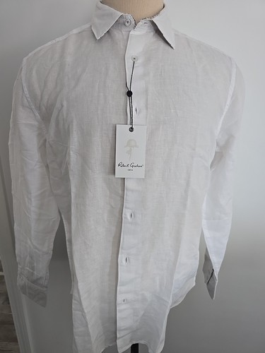ROBERT GRAHAM BORSI NEW MEN'S LINEN + CLASSIC FIT CASUAL SHIRT SIZE L - Picture 5 of 16