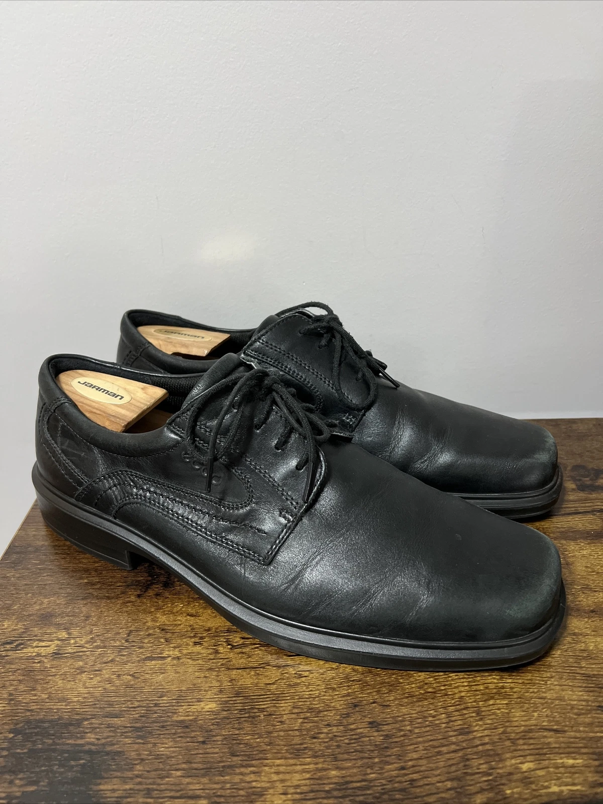 Scarpe eleganti ECCO Helsinki in pelle nera da uomo taglia 45 Oxford 11 11 5 ~ BELLE COC!