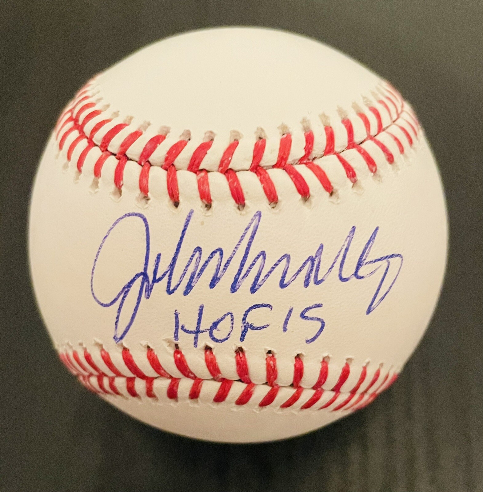 John Smoltz Autographed Signed Atlanta Braves OML Baseball HOF 15/ JSA 