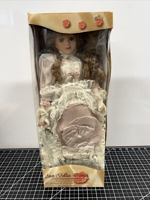 Vintage Aux Belles Dames Bisque Porcelain French Doll 18in Justine