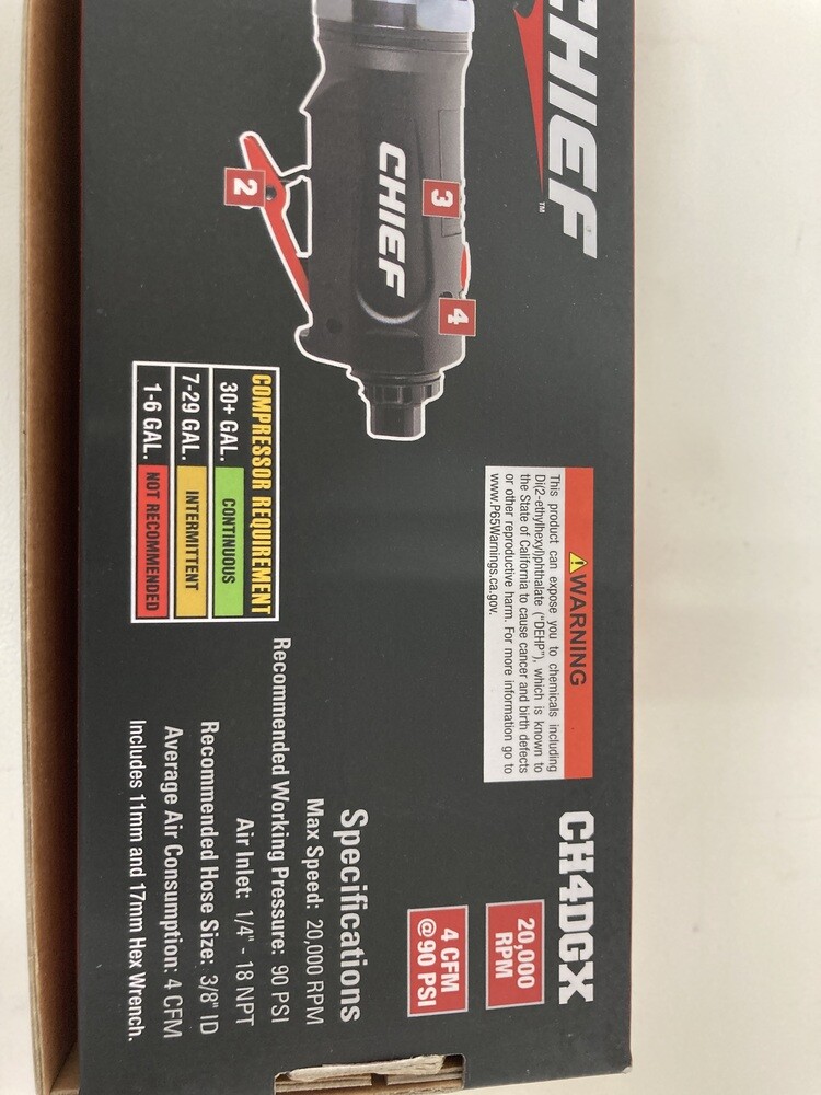 Chief CH4DGX Extension Air Die Grinder