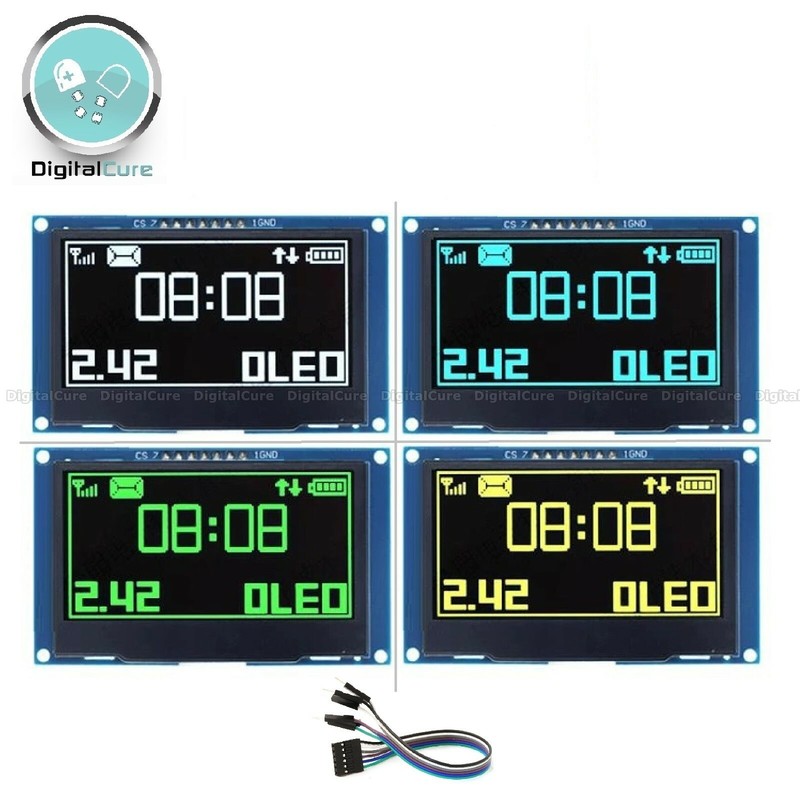 Large OLED Display 2.42" SPI I2C LCD 128x64 Graphics SSD1309 Tested - Arduino