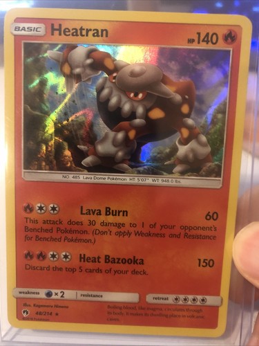 Heatran 48/214 - Pokemon TCG Lost Thunder Set - Rare Holo Near Mint