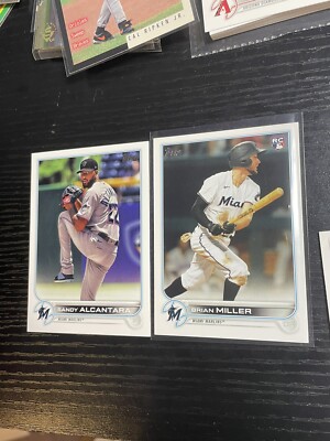 6 Topps  22 Baseball Cards MARLINS, Mariners, Twins MILLER, E. White, J Polanco