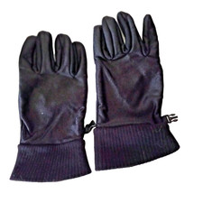 Women's Cold Weather Gloves Sz L Black Knit Gloves w/ Sweater Cuffs
