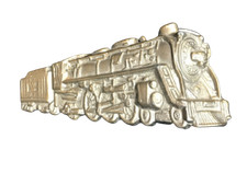 Train Belt Buckle Bergamot Brass Works 1978 Silver Tone USA Numbered