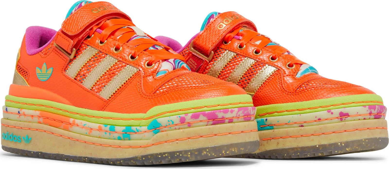 [ID8642] Женские кроссовки Adidas FORUM НА ТРОЙНОЙ ПЛАТФОРМЕ LO