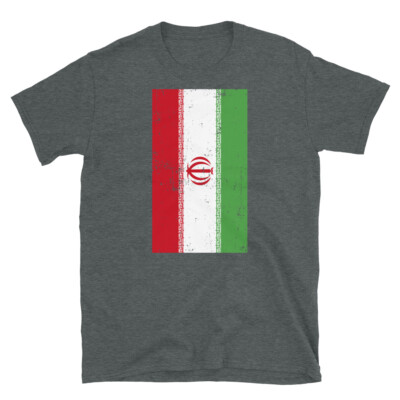 Iran Middle East Tehran Distressed Flag Short-Sleeve Unisex T-Shirt