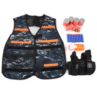 Adjustable Tactical Vest Waist Belt Pistol Holster Set For Elite Nerf Toy Th466 Adjustable Tactical Vest Waist Belt Pistol Holster Set For Elite Nerf Toy Th466