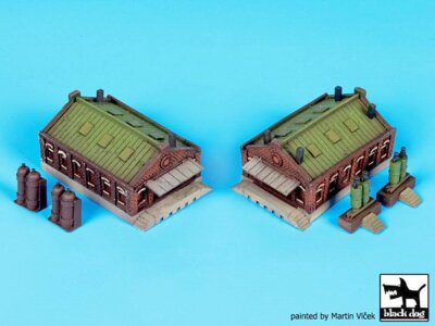 Black Dog 1/350 Shipyard House Accessories #1 Buildings w/External Tanks S35003