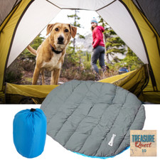 Travel Pet Dog Bed - Roll-n-Go - Portable with Bag - Camping - Blue/Grey - NEW