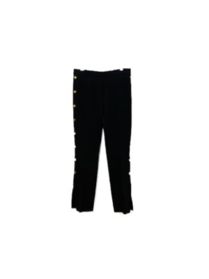 ANN TAYLOR Womens Black Dress Pants Gold Buttons Size 8 Business Office  Career | eBay