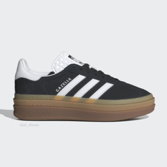 Женские кроссовки Adidas Gazelle Bold из замши черного цвета/резинка - IE0876 Expeditedship