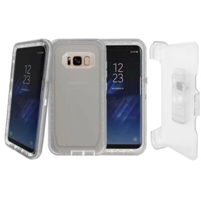For Samsung Galaxy S8 S8+Plus Shockproof Defender Case with Belt Clip Holster