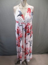 NWT Simplee Size XS Womens Multicolor Floral High Waist Halter Maxi Dress 556