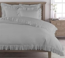 Kotton Culture 600 TC Ruffle Trim Fringe Duvet Cover Set 100 Egyptian Cotton