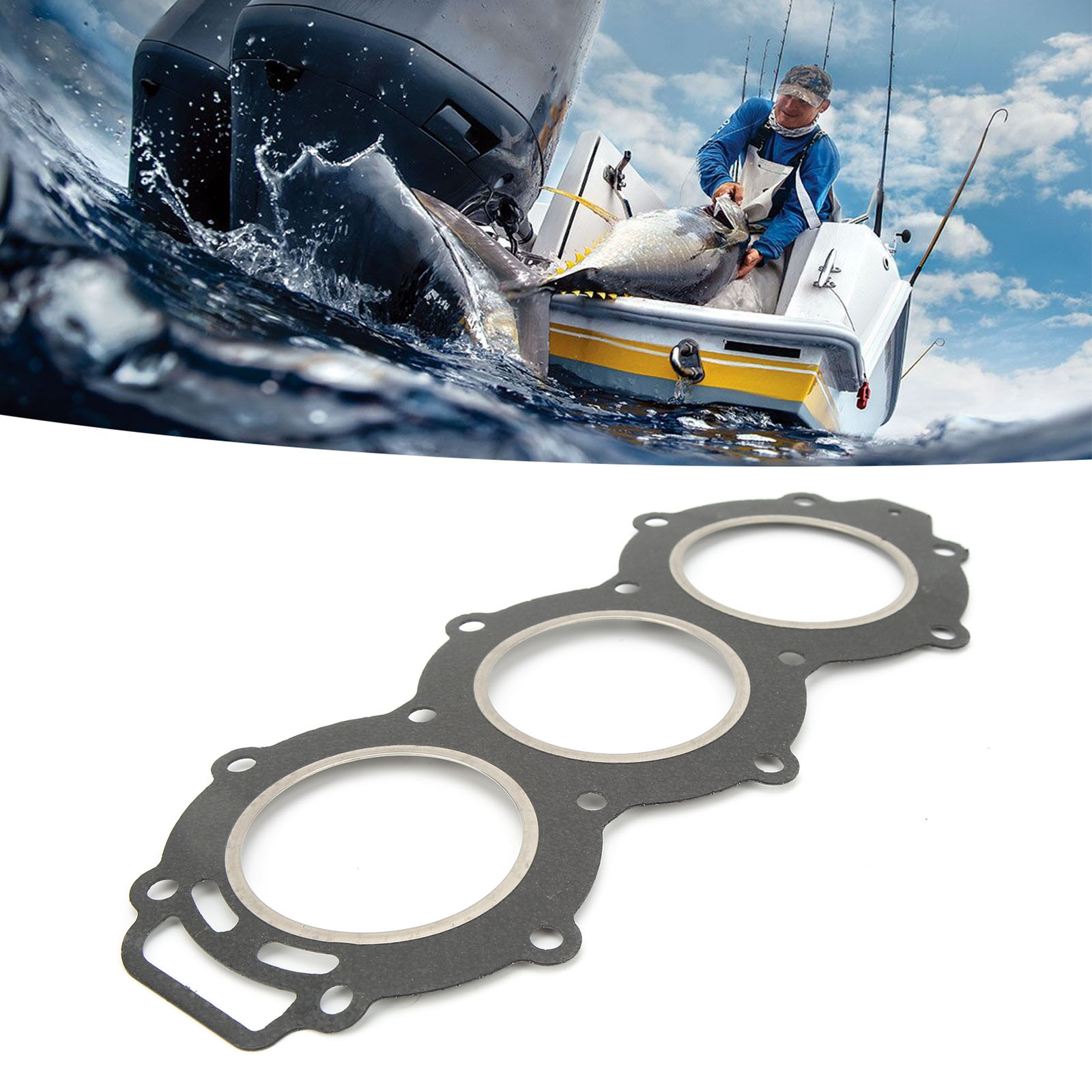 3 Cylinder Head Gasket Rustproof Leak Free 6H3 11181 00 for 60‑70 HP