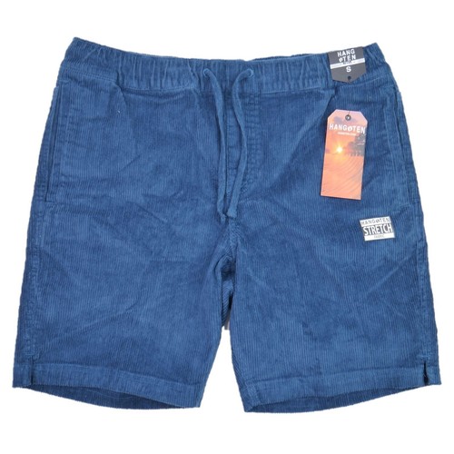 Hang Ten Corduroy Earl WalkShorts Elastic Waist Shorts Men's Size S Navy Blue - Picture 2 of 13