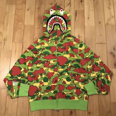 限定カラーBATHING APE PSYCHE CAMO シャーク フーディー BAPE Psyche camo shark full zip hoodie STA camo A Bathing Ape Size