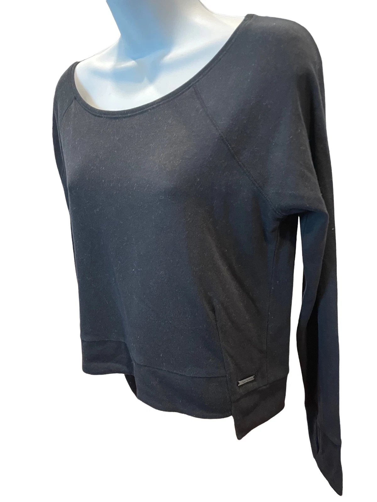 sweaty-betty cropped long sleeve pullover shirt