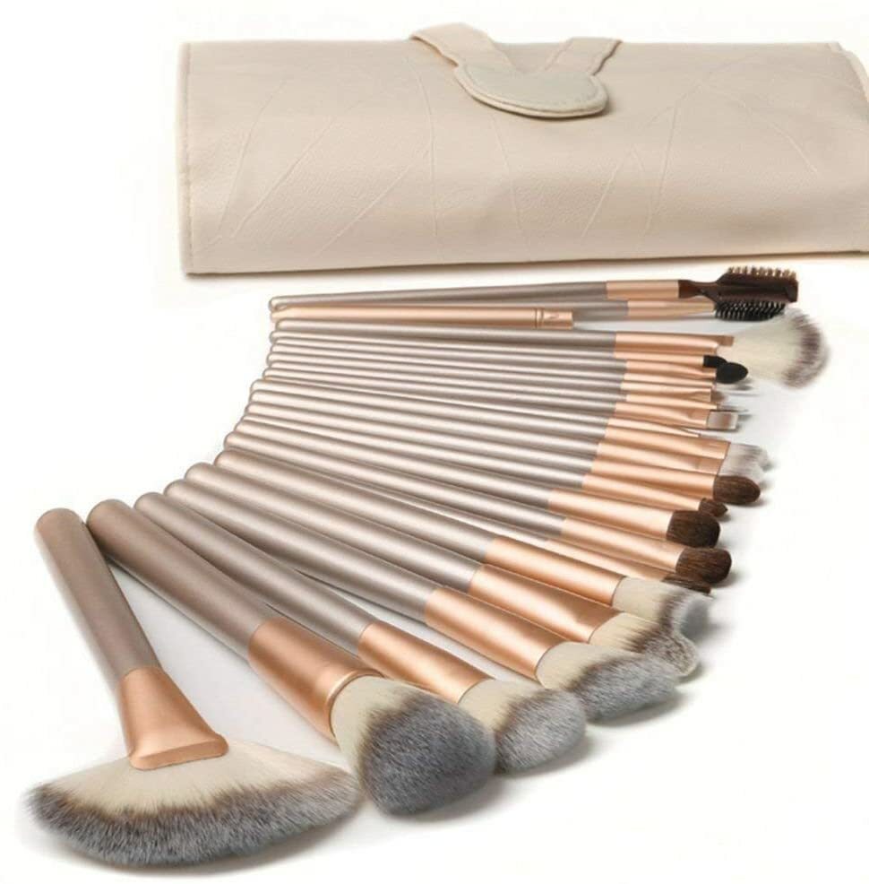 18 Piezas Pinceles de Maquillaje Juego de Pinceles de Maquillaje con Estuche