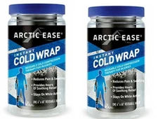 2 PACK Arctic Ease Instant Cold Wrap Compression Therapy Pain Swelling Reuseable