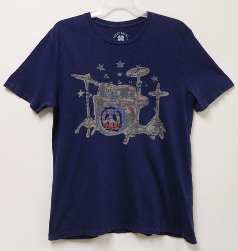 LUCKY BRAND DRUM SET T-SHIRT~ MENS 