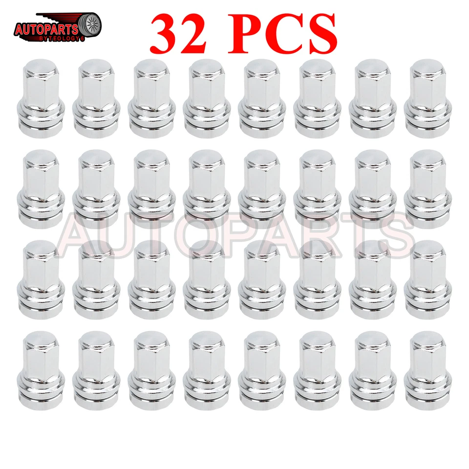 32x Wheel Lug Nuts Steel M14*1.5 For 2017-2024 Ford F- Super Duty HCPZ-1012-B - Изображение 2 из 4